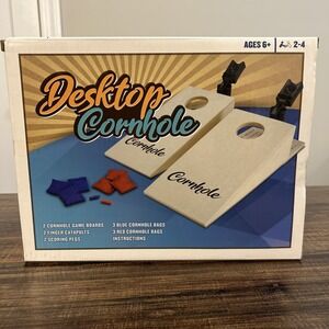 Desktop Cornhole Game Real Wood with‎ Bags Finger Catapult